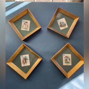 Old Vintage Framed Playing Cards SOLD